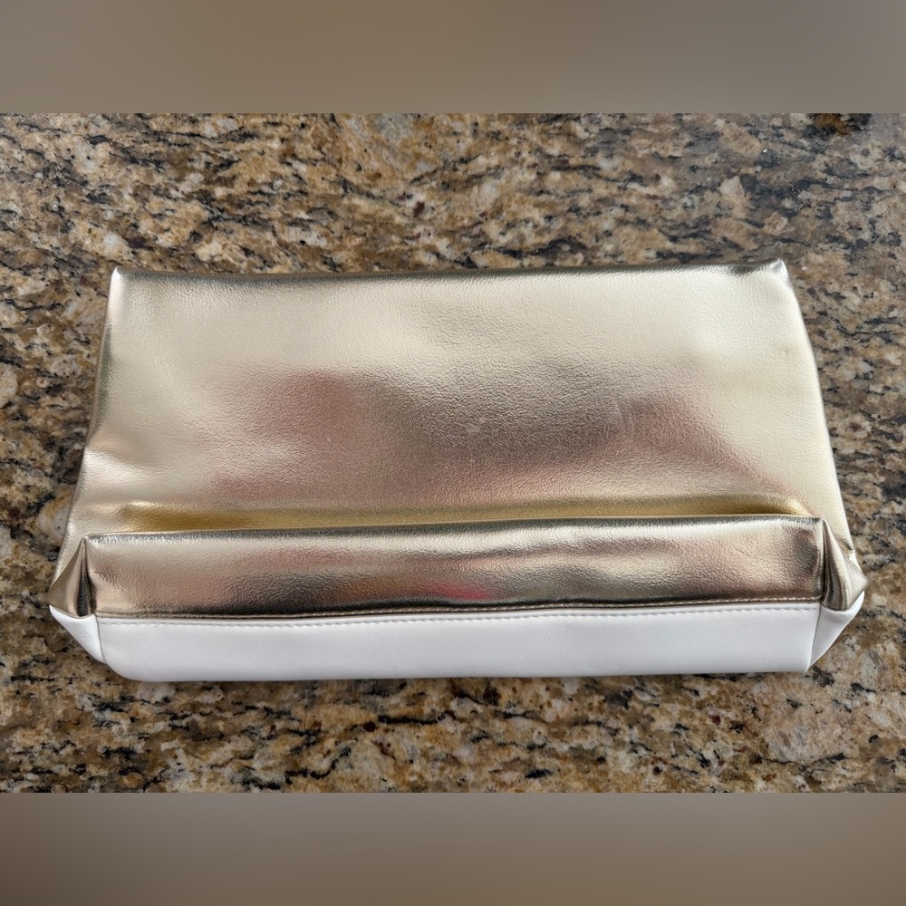Valmont Cream Cosmetic Bag with Gold Accents - Picture 4 of 4